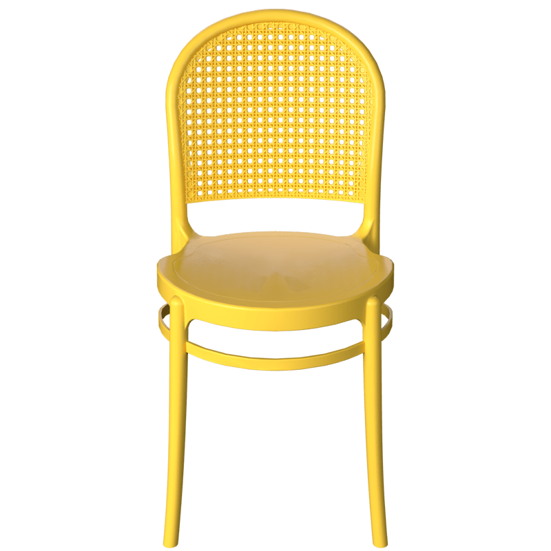 Cadeira de plastico telinha Amarela